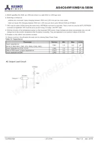 AS4C64M16MD1A-5BINTR數據表 頁面 23