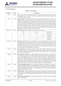 AS4C64M4SA-6TIN Datenblatt Seite 5