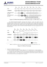 AS4C64M4SA-6TIN Datasheet Page 12