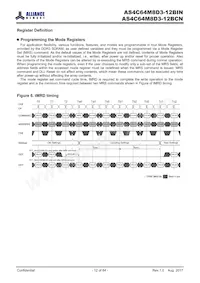 AS4C64M8D3-12BINTR Datasheet Page 12