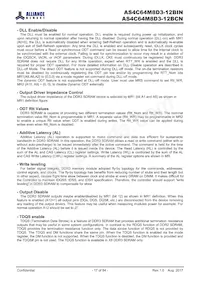 AS4C64M8D3-12BINTR Datasheet Page 17