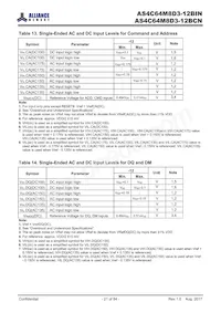 AS4C64M8D3-12BINTR數據表 頁面 21