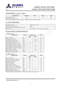 AS6C1616-55TINL Datasheet Page 5