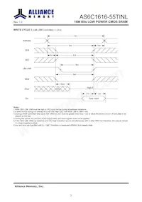 AS6C1616-55TINL Datasheet Page 8
