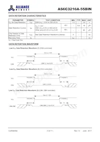 AS6C3216A-55BIN Datasheet Page 9
