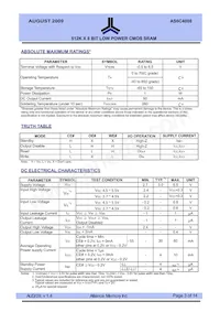 AS6C4008-55BIN Datasheet Page 3