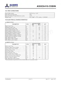 AS6C6416-55BINTR Datasheet Page 5