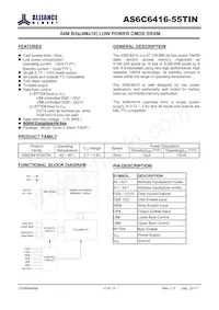 AS6C6416-55TINTR Datasheet Page 2
