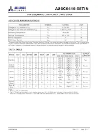 AS6C6416-55TINTR Datasheet Page 4