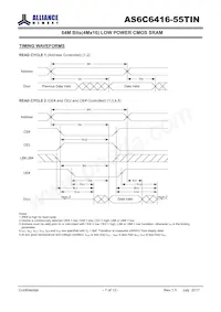 AS6C6416-55TINTR Datasheet Page 7