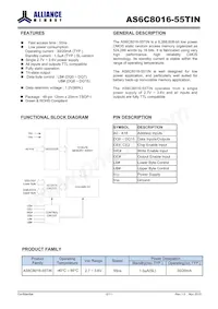 AS6C8016-55TIN Datenblatt Seite 2