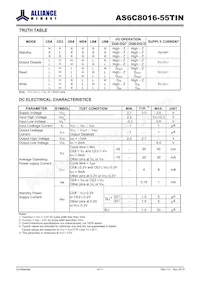 AS6C8016-55TIN Datasheet Page 4