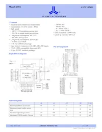 AS7C1024B-12TJIN Datenblatt Seite 2