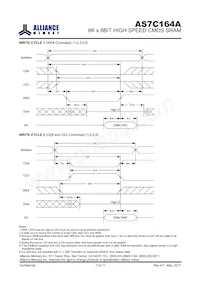 AS7C164A-15PIN Datasheet Pagina 7