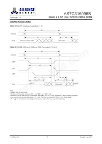 AS7C316096B-10BIN Datasheet Page 7
