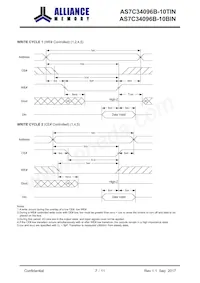 AS7C34096B-10BINTR Datasheet Page 7