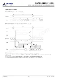 AS7C351232-10BIN Datasheet Pagina 7
