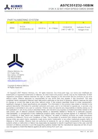 AS7C351232-10BIN Datasheet Pagina 12