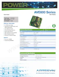 AVE600-48S12B-4L Datasheet Cover