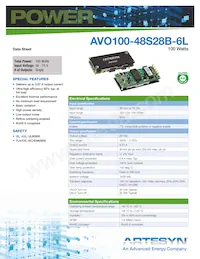 AVO100-48S28B-6L 데이터 시트 표지