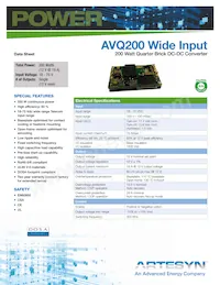 AVQ200-36S12B-6L Datasheet Copertura