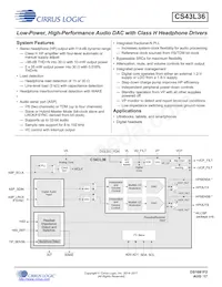 CS43L36-CNZ Datasheet Cover