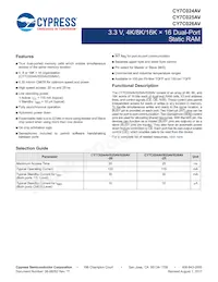 CY7C024AV-20AXCT Datenblatt Cover