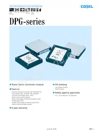 DPG750數據表 封面