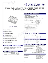 FDC20-48D05W Datasheet Cover