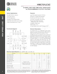 HMC721LC3C Datasheet Cover
