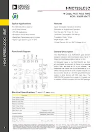 HMC725LC3C Datasheet Cover