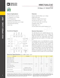 HMC728LC3C Datasheet Cover
