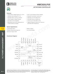 HMC920LP5E Datasheet Cover