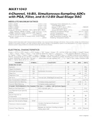 MAX11043ATL+T數據表 頁面 2