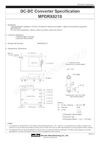 MPDRX021S Datasheet Cover