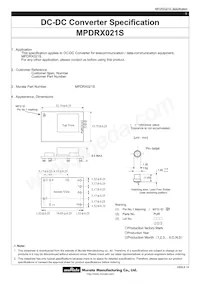 MPDRX021S 데이터 시트 표지