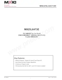MX25L6473EBBI-10G Datasheet Cover