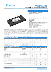 PACSR12025S Datasheet Cover