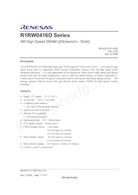 R1RW0416DGE-2PR#B0數據表 頁面 3