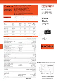 RAC03-05SA Datasheet Cover
