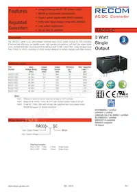 RAC03-09SC Datasheet Cover