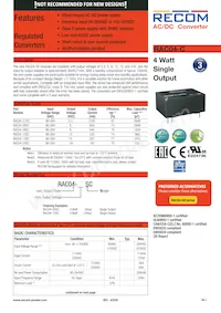RAC04-09SC Datasheet Cover