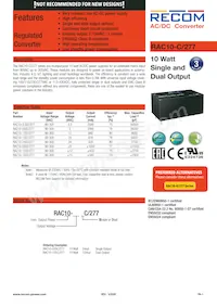 RAC10-12DC/277 Datasheet Cover