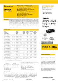 REC3-4815DRWZ/H6/A/SMD/CTRL數據表 封面