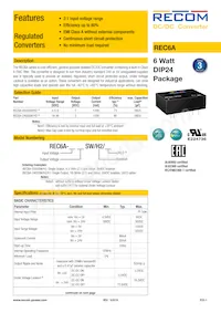 REC6A-0505SW/H2/X1 Datasheet Copertura