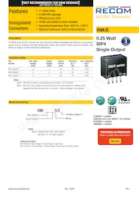 RM-0505S/EH Datasheet Cover