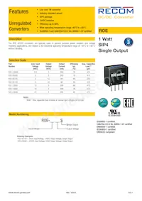RO-2405S/EHP Datasheet Cover