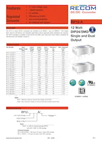 RP12-4815DA/SMD Datasheet Cover