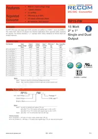 RP15-4815DFW/P-HC Datasheet Cover