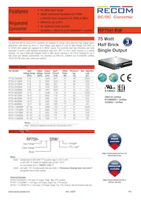 RP75H-11015SRW/P-HC Datenblatt Cover